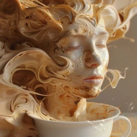 adding cream to your coffee